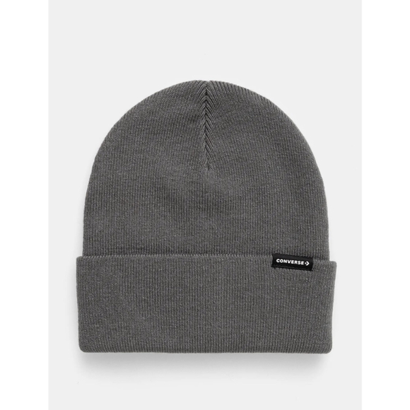 Men's Converse Grey One Size Beanie Hat with Black Logo - Picture 1 of 1
